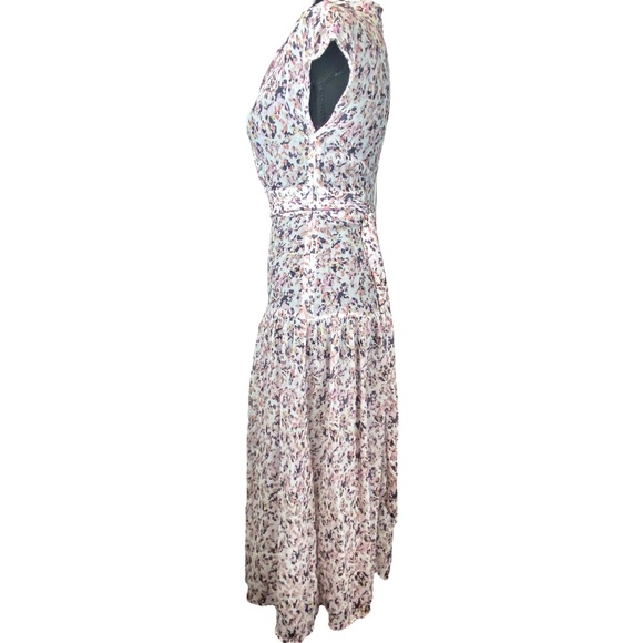 ALL SAINTS ☆ Alix Freefall Floral Midi Dress ☆ Chalk White ☆ Size X-Small - Picture 6 of 9